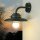 Außenwandlampe Echt-Messing Glas 30 cm breit IP64 Grün