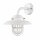 Wandlampe außen Messing massiv Glas B: 30 cm IP64 Weiß