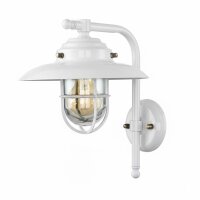 Wandleuchte außen Messing Glas E27 IP43 30 cm hoch...