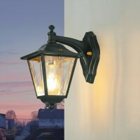 Außenwandleuchte Messing massiv E27 IP43 H: 23 cm...