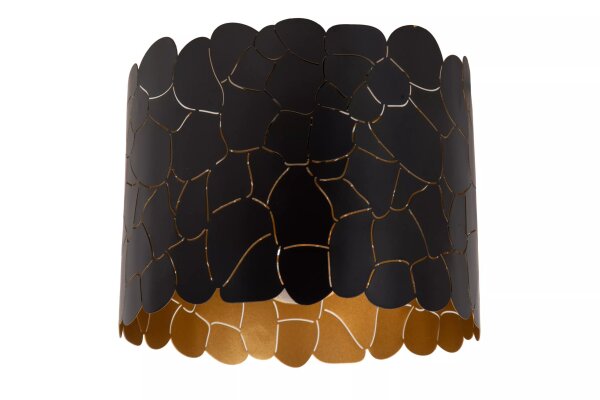 Deckenleuchte Schwarz Gold Metall Ø25,5 cm E27 Modern