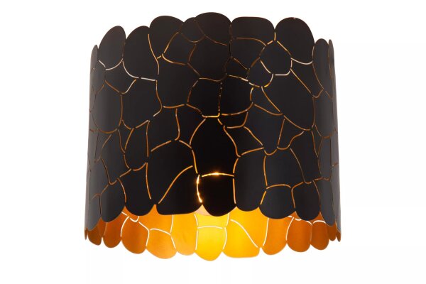 Deckenleuchte Schwarz Gold Metall Ø25,5 cm E27 Modern