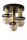 Deckenlampe Retro Metall Schwarz Gold E27 Ø30 cm rund
