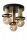 Deckenlampe Retro Metall Schwarz Gold E27 Ø30 cm rund