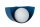 Wandlampe Glaskugel Metall Blau Weiß G9 blendarm