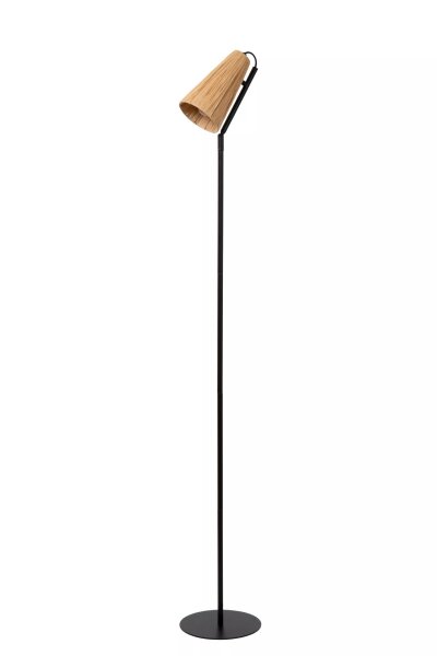 Stehlampe Rattan Metall Modern Grau Schwarz E14 152 cm
