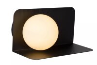 Wandlampe G9 Glas Kugelschirm Schwarz B:24 cm blendarm