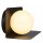 Wandlampe G9 Glas Kugelschirm Schwarz B:24 cm blendarm
