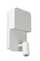 LED Wandleuchte Wei&szlig; Spot 5 W 3000 K Schalter USB