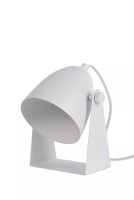 Tischlampe Weiß Metall 20,5 cm klein E14 zielgerichtet