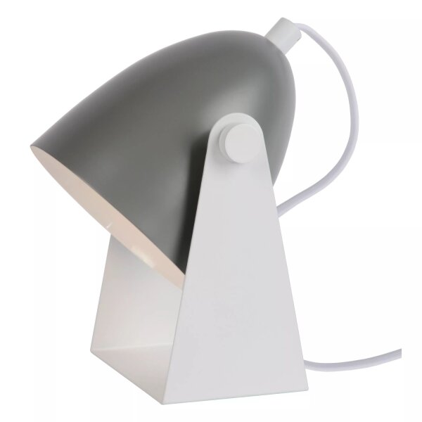 Verstellbare Tischlampe Metall Weiß Grau E14 20,5 cm