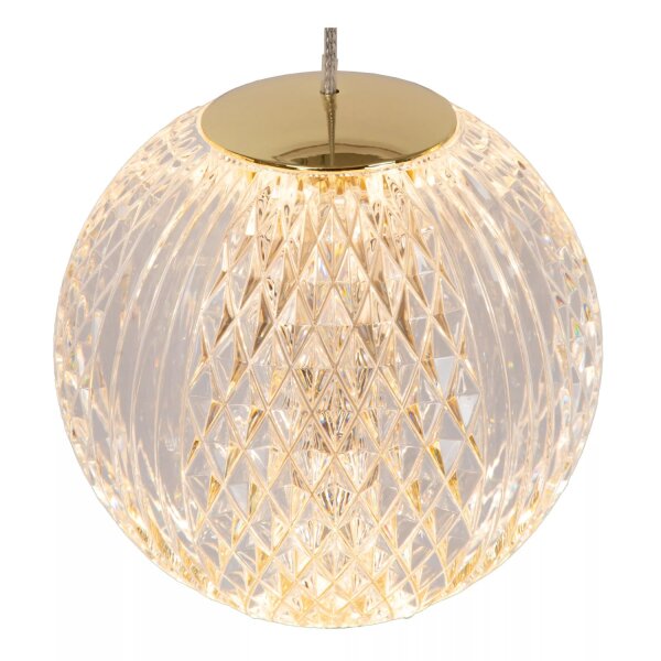 LED Hängelampe Vintage Gold L:32 cm 5-flammig 2700 K