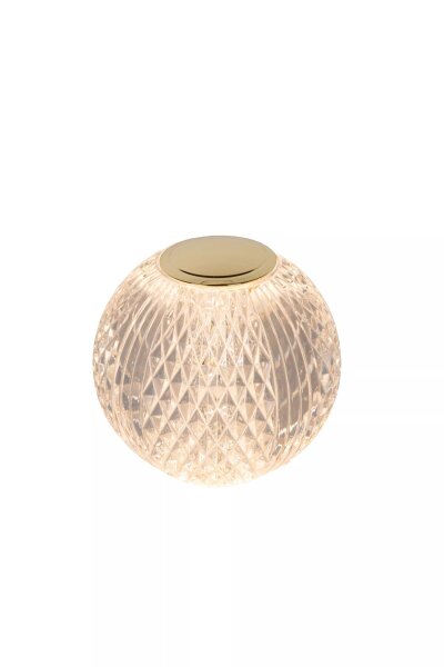 LED Akku Tischlampe dimmbar Gold 8,7 cm 3 h 2700 K