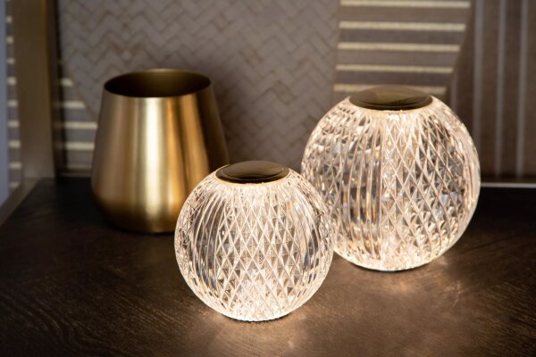 LED Akku Tischlampe dimmbar Gold 10,5 cm 3 h 2700 K