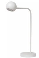 LED Akku Tischlampe Wei&szlig; flexibel 49 cm 8 h 2700 K