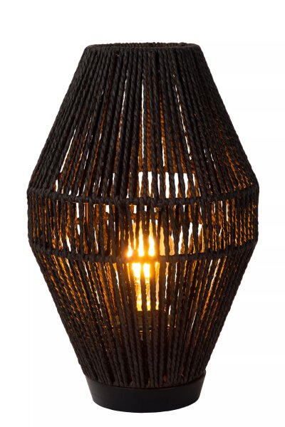 Gemütliche Tischlampe Papier Schwarz 33,5 cm E27 Modern