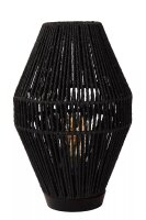 Gemütliche Tischlampe Papier Schwarz 33,5 cm E27 Modern