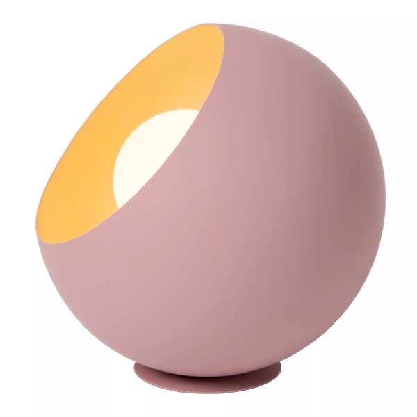 Tischleuchte Pink Glas Metall 20 cm klein E27 blendarm