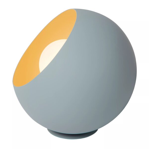 Tischleuchte Pastellblau Glas Metall 20 cm E27 blendarm