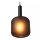 Pendelleuchte Rauchglas Schwarz L:150 cm E27 7-flammig