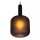 Pendelleuchte Rauchglas Schwarz L:40 cm E27 4-flammig