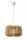 Hängelampe Holz Weiß Ø29 cm rund E27 Skandinavisch