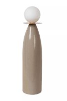 Tischlampe Porzellan Glas Grau Wei&szlig; 53 cm G9 gem&uuml;tlich