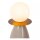 Tischlampe Porzellan Glas Grau Weiß 53 cm G9 gemütlich