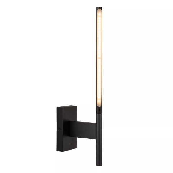 LED Wandlampe flexibel Schwarz USB-C H:48 cm 2700 K