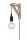 Wandlampe Holz T:19 cm Kabel Stecker E27 Retro Design