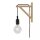 Wandlampe Holz T:19 cm Kabel Stecker E27 Retro Design