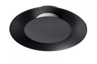 LED Deckenleuchte Metall Schwarz &Oslash;21 cm rund 2700 K