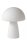 Pilz Tischlampe Glas Weiß 28 cm klein E27 Retro Design