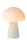 Pilz Tischlampe Glas Weiß 28 cm klein E27 Retro Design