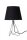 Tischleuchte Stoff Schwarz Chrom E14 H:30 cm blendarm