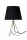 Tischleuchte Stoff Schwarz Chrom E14 H:30 cm blendarm