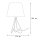 Tischleuchte Stoff Schwarz Chrom E14 H:30 cm blendarm