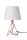 Tischleuchte Stoff Weiß Kupfer E14 H:30 cm blendarm