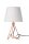 Tischleuchte Stoff Weiß Kupfer E14 H:30 cm blendarm