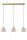 Pendelleuchte Glas Stoff Beige L:122 cm E27 3-flammig