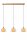 Pendelleuchte Glas Stoff Beige L:122 cm E27 3-flammig