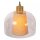 Pendelleuchte Glas Stoff Beige L:122 cm E27 3-flammig