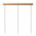Pendelleuchte Glas Stoff Beige L:122 cm E27 3-flammig