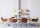Pendelleuchte Glas Stoff Beige L:122 cm E27 3-flammig