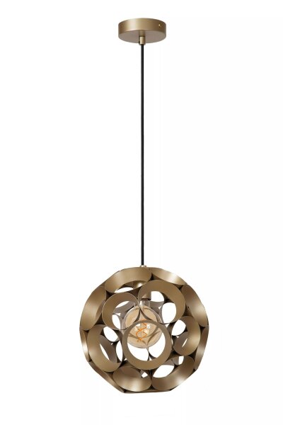 Stilvolle Hängelampe Metall Kugel Gold Ø30 cm rund E27
