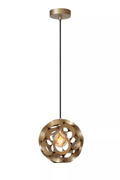 Stilvolle Hängelampe Metall Kugel Gold Ø30 cm rund E27