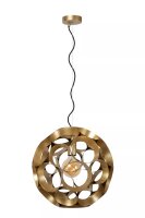 Stilvolle Pendelleuchte Metall Kugel Gold &Oslash;40 cm E27