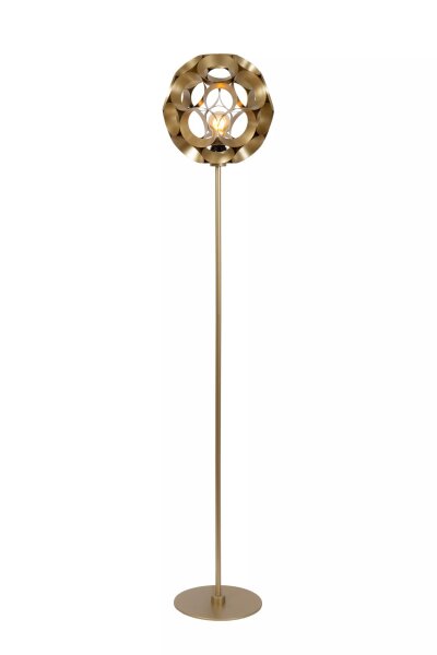 Stehlampe Metall Kugel Gold E27 H:149 cm elegant Modern