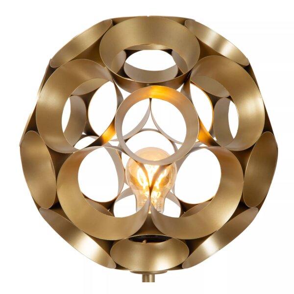 Stehlampe Metall Kugel Gold E27 H:149 cm elegant Modern