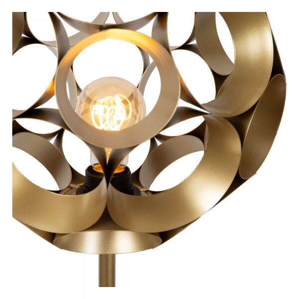 Stehlampe Metall Kugel Gold E27 H:149 cm elegant Modern